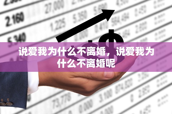 说爱我为什么不离婚，说爱我为什么不离婚呢