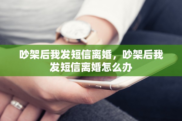 吵架后我发短信离婚，吵架后我发短信离婚怎么办