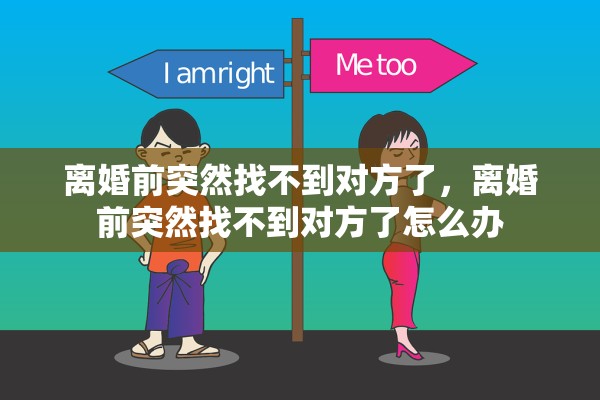 离婚前突然找不到对方了，离婚前突然找不到对方了怎么办