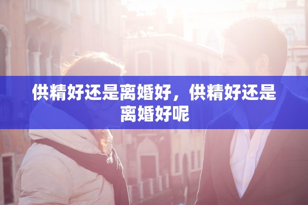 供精好还是离婚好，供精好还是离婚好呢