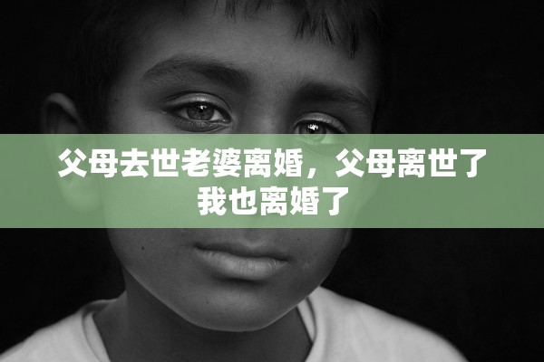 父母去世老婆离婚，父母离世了我也离婚了