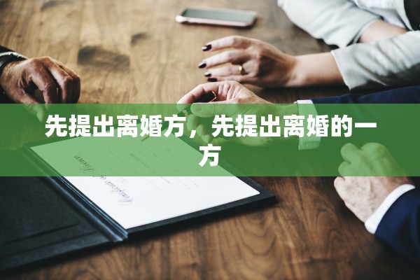 先提出离婚方，先提出离婚的一方