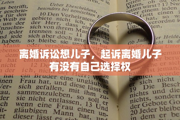 离婚诉讼想儿子，起诉离婚儿子有没有自己选择权