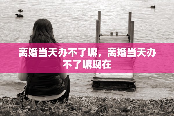 离婚当天办不了嘛，离婚当天办不了嘛现在