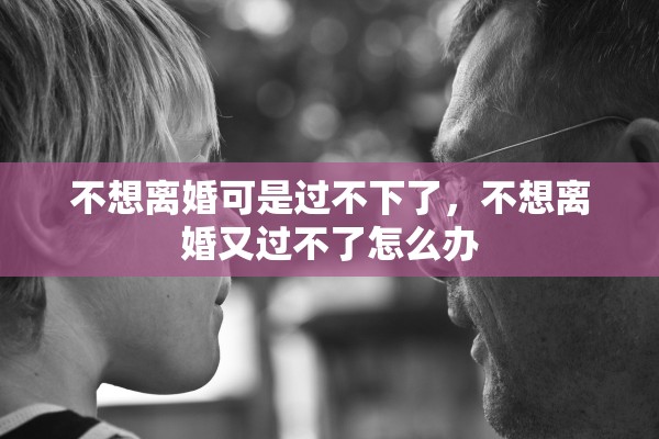 不想离婚可是过不下了，不想离婚又过不了怎么办