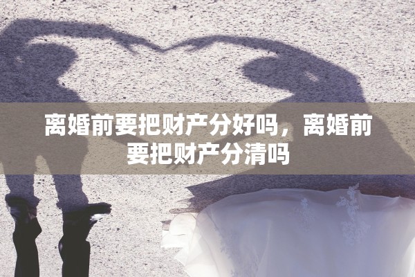 离婚前要把财产分好吗，离婚前要把财产分清吗