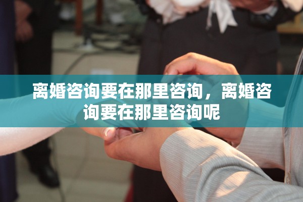 离婚咨询要在那里咨询，离婚咨询要在那里咨询呢