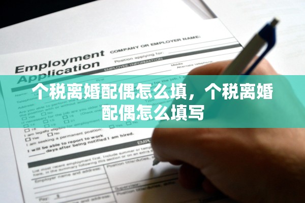 个税离婚配偶怎么填，个税离婚配偶怎么填写