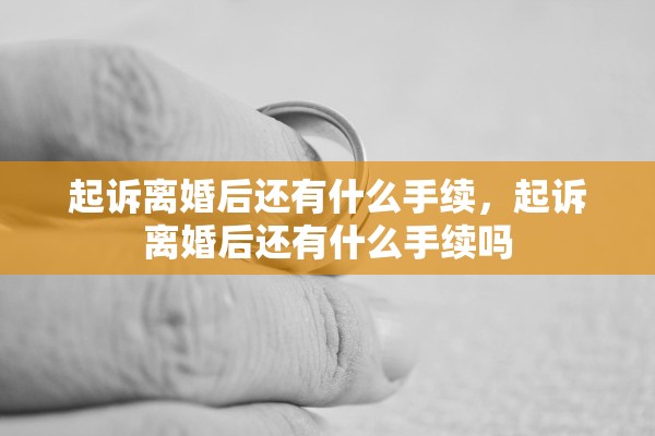 起诉离婚后还有什么手续，起诉离婚后还有什么手续吗
