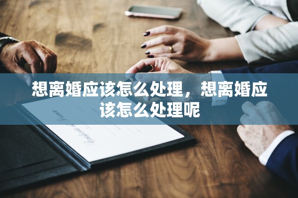 想离婚应该怎么处理，想离婚应该怎么处理呢