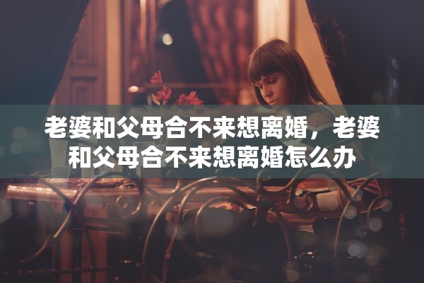 老婆和父母合不来想离婚，老婆和父母合不来想离婚怎么办