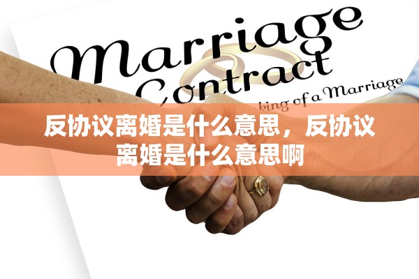 反协议离婚是什么意思，反协议离婚是什么意思啊