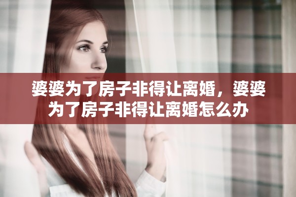 婆婆为了房子非得让离婚，婆婆为了房子非得让离婚怎么办