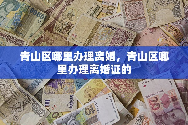青山区哪里办理离婚，青山区哪里办理离婚证的