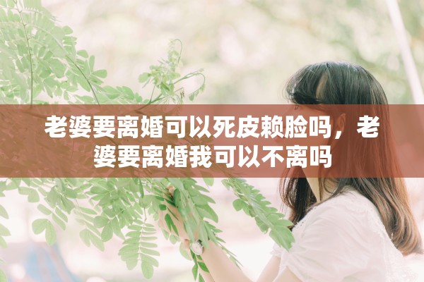 老婆要离婚可以死皮赖脸吗，老婆要离婚我可以不离吗