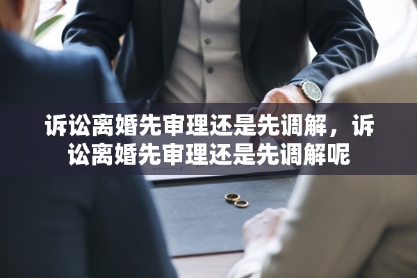 诉讼离婚先审理还是先调解，诉讼离婚先审理还是先调解呢