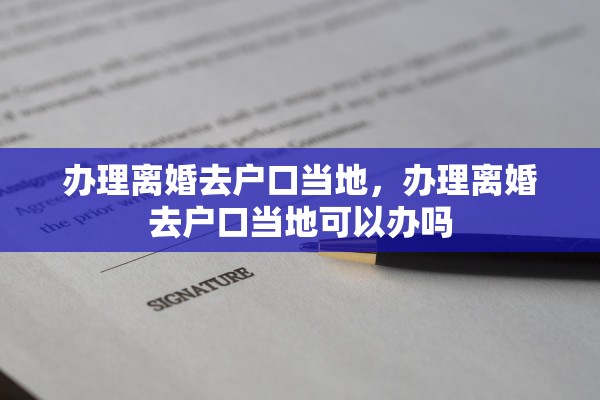 办理离婚去户口当地，办理离婚去户口当地可以办吗