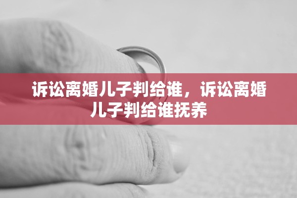 诉讼离婚儿子判给谁，诉讼离婚儿子判给谁抚养