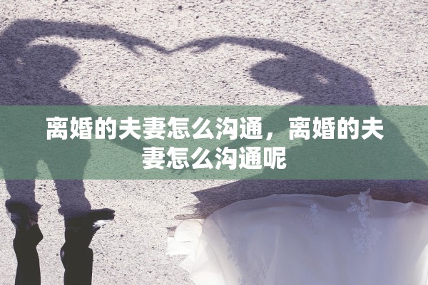 离婚的夫妻怎么沟通，离婚的夫妻怎么沟通呢