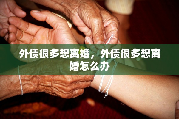 外债很多想离婚，外债很多想离婚怎么办