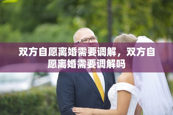 双方自愿离婚需要调解，双方自愿离婚需要调解吗