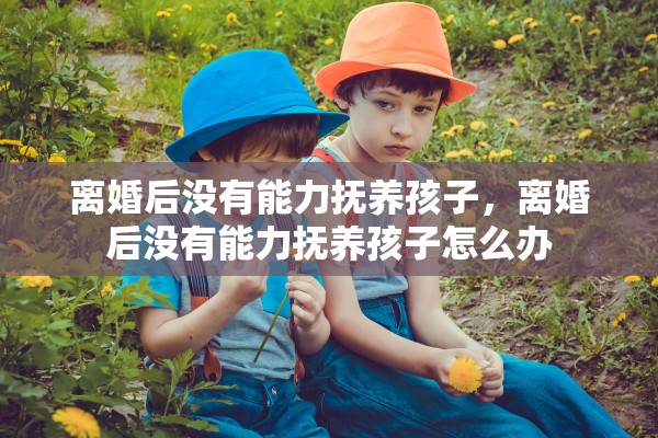 离婚后没有能力抚养孩子，离婚后没有能力抚养孩子怎么办