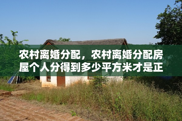 农村离婚分配,农村离婚分配房屋个人分得到多少平方米才是正规的 农村离婚分配,农村离婚分配房屋个人分得到多少平方米才是正规的