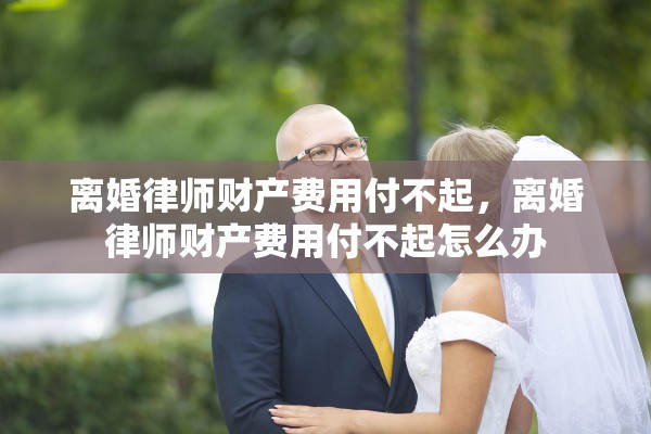 离婚律师财产费用付不起，离婚律师财产费用付不起怎么办