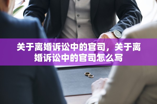 关于离婚诉讼中的官司，关于离婚诉讼中的官司怎么写