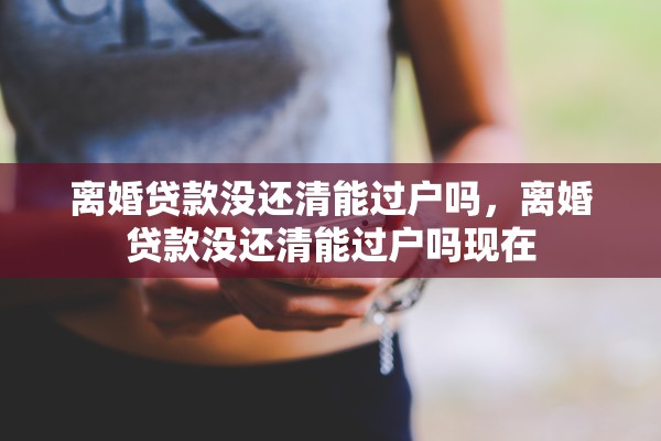 离婚贷款没还清能过户吗，离婚贷款没还清能过户吗现在