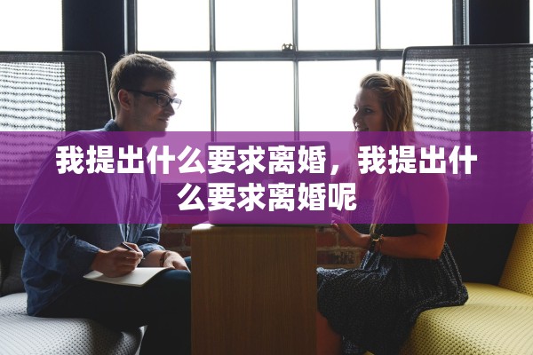 我提出什么要求离婚，我提出什么要求离婚呢