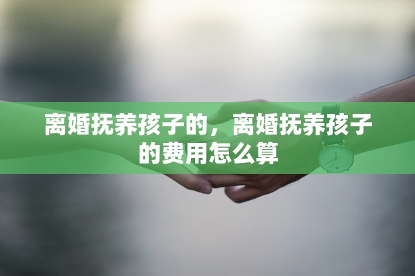 离婚抚养孩子的，离婚抚养孩子的费用怎么算