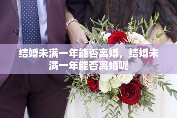 结婚未满一年能否离婚,结婚未满一年能否离婚呢 结婚未满一年能否离婚,结婚未满一年能否离婚呢