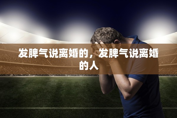 发脾气说离婚的，发脾气说离婚的人