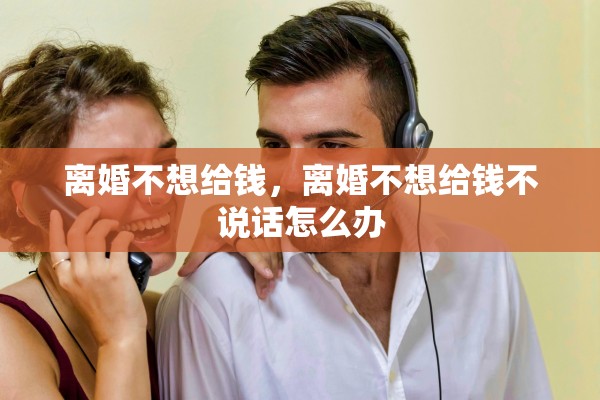 离婚不想给钱，离婚不想给钱不说话怎么办