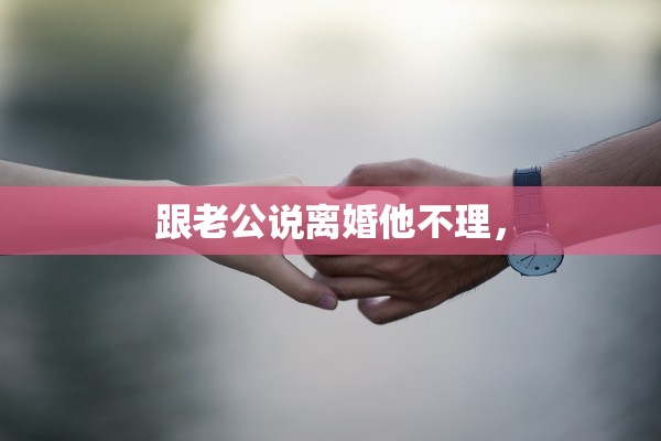跟老公说离婚他不理, 跟老公说离婚他不理,