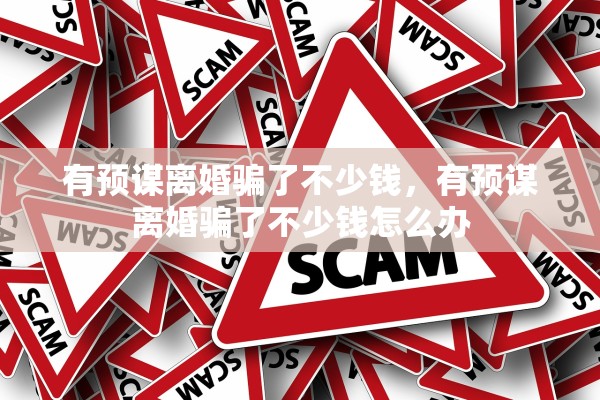 有预谋离婚骗了不少钱，有预谋离婚骗了不少钱怎么办