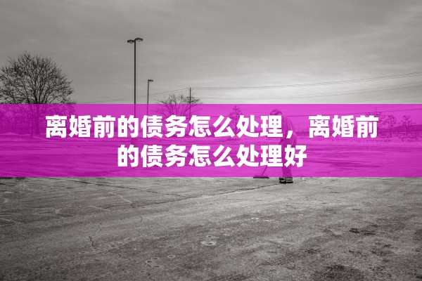 离婚前的债务怎么处理,离婚前的债务怎么处理好 离婚前的债务怎么处理,离婚前的债务怎么处理好