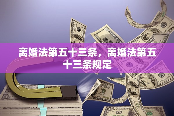 离婚法第五十三条，离婚法第五十三条规定