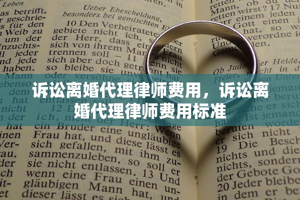 诉讼离婚代理律师费用，诉讼离婚代理律师费用标准
