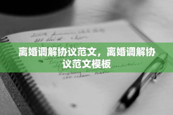 离婚调解协议范文，离婚调解协议范文模板