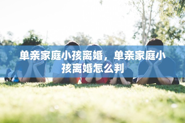 单亲家庭小孩离婚，单亲家庭小孩离婚怎么判