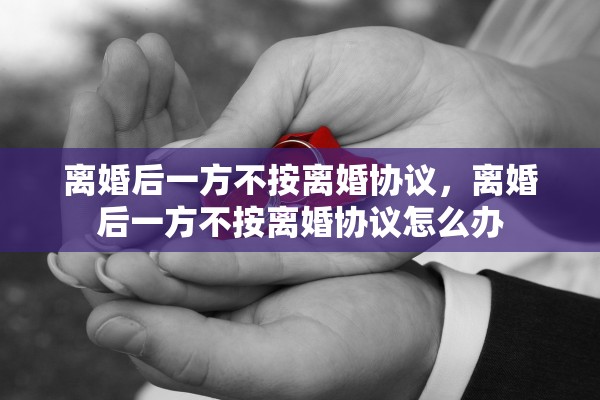 离婚后一方不按离婚协议，离婚后一方不按离婚协议怎么办