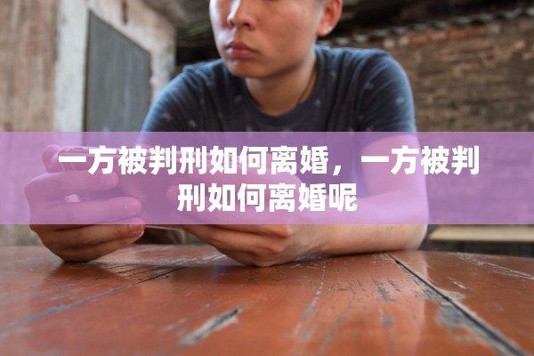 一方被判刑如何离婚，一方被判刑如何离婚呢