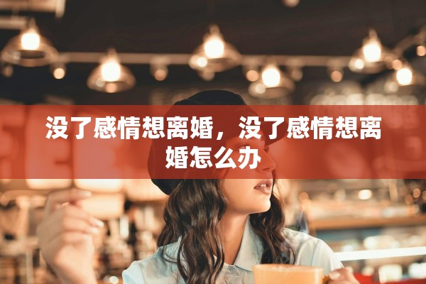没了感情想离婚，没了感情想离婚怎么办