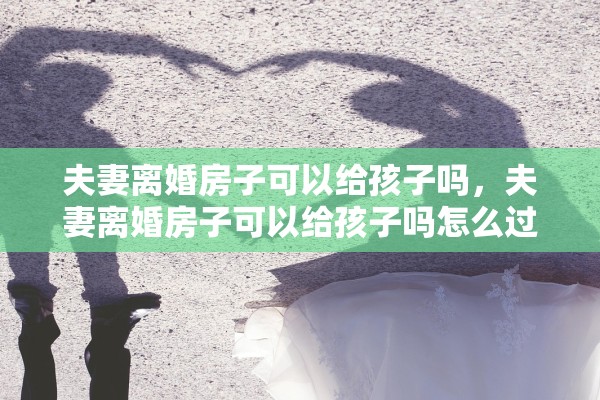 夫妻离婚房子可以给孩子吗，夫妻离婚房子可以给孩子吗怎么过户