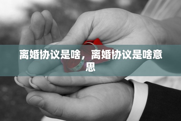 离婚协议是啥,离婚协议是啥意思 离婚协议是啥,离婚协议是啥意思