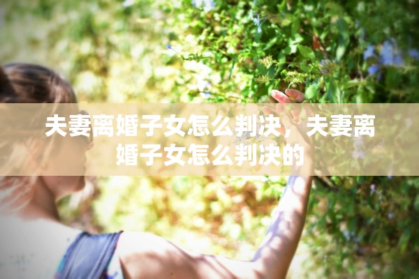 夫妻离婚子女怎么判决，夫妻离婚子女怎么判决的