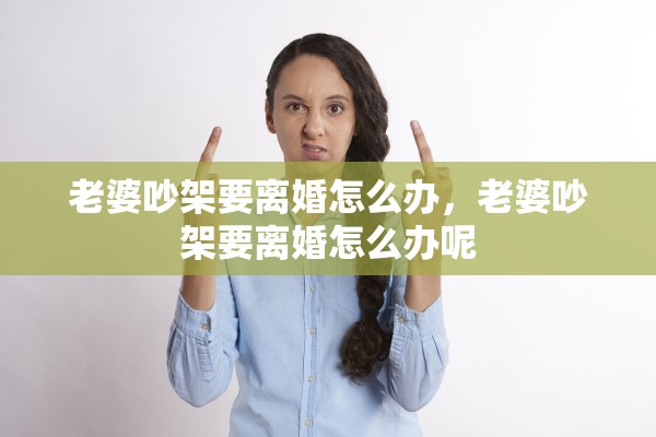 老婆吵架要离婚怎么办，老婆吵架要离婚怎么办呢