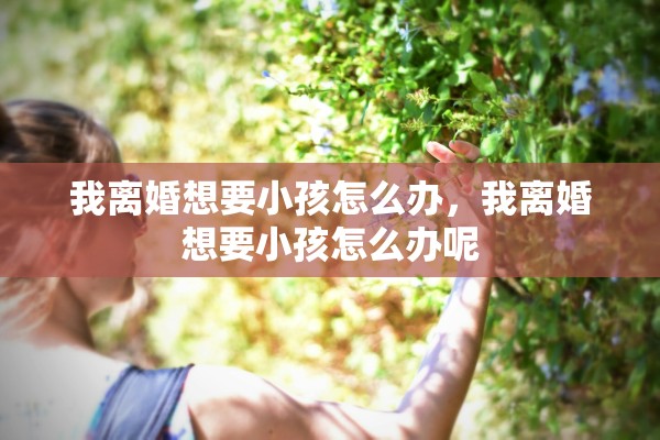 我离婚想要小孩怎么办，我离婚想要小孩怎么办呢